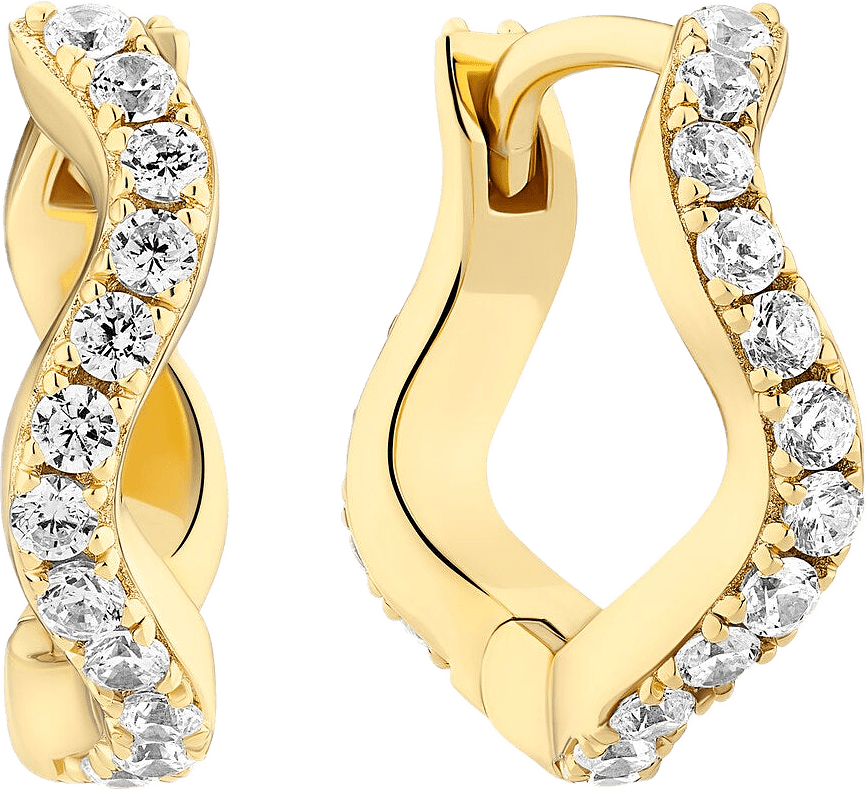 Örhänge Ellera Waves, från Sif Jakobs Jewellery, i färgen gold.