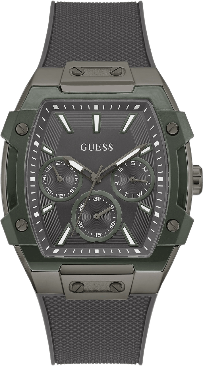 Guess Phoenix Herr, Grå/gunmetal Silikonband - Gw0956g3, från Guess, i färgen 1.