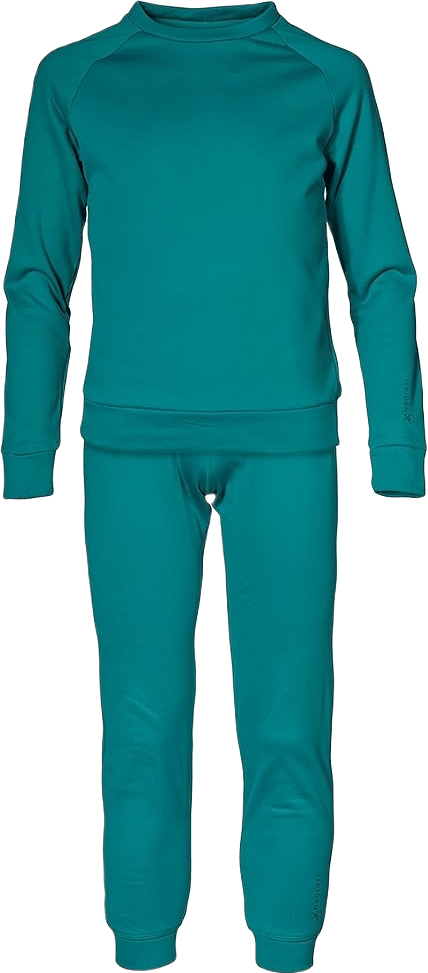 Isbjörn Panda Chill Sweater & Pant 134cl-176cl, från ISBJÖRN of Sweden, i färgen emeraldgreen.