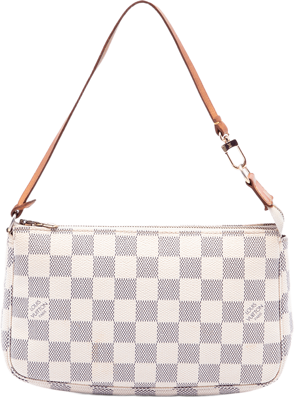 Louis Vuitton Damier Azur Pochette Accessoires, från Luxclusif, i färgen vit.