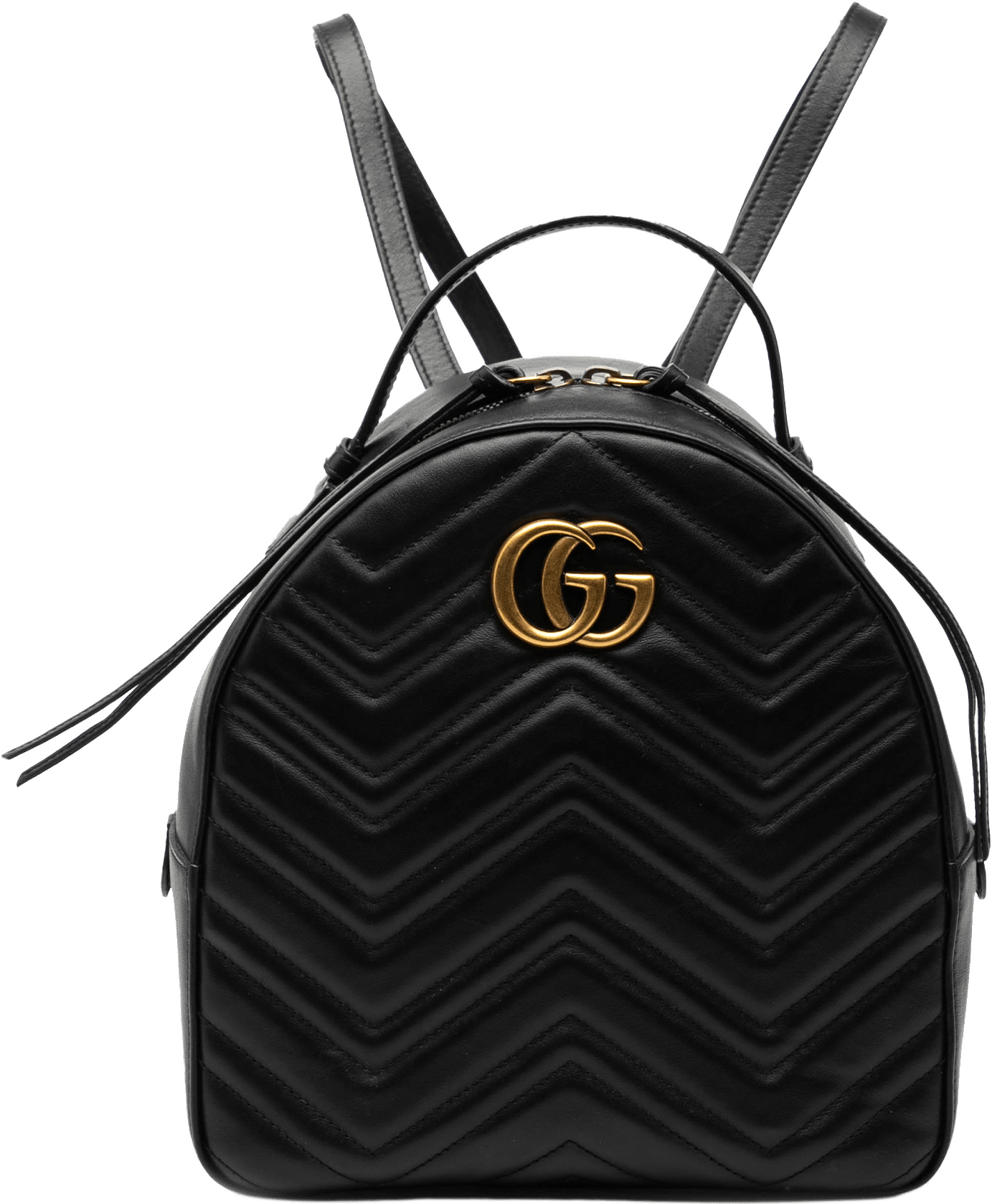 Gucci Small Gg Marmont Matelasse Leather Backpack, från Luxclusif, i färgen black.