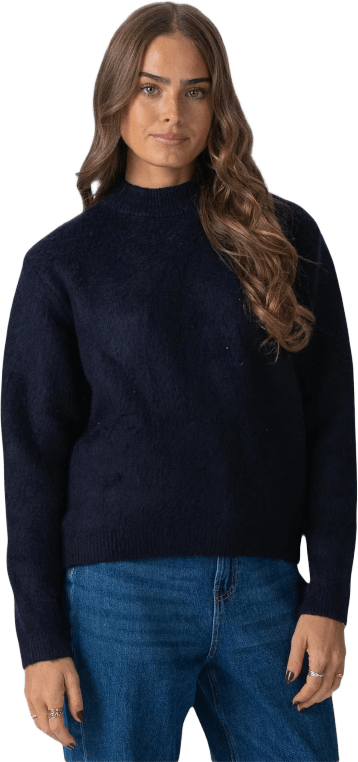 Hazel Stickad, från TeeShoppen, i färgen marin.