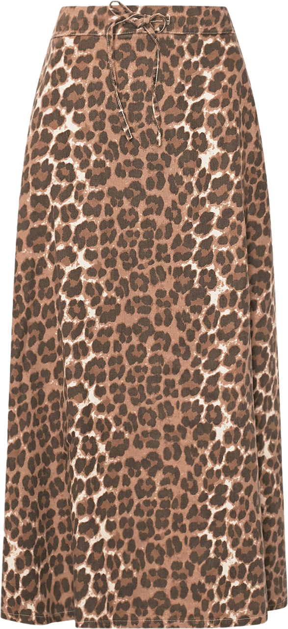Hailey, Long Skirt - Leopard