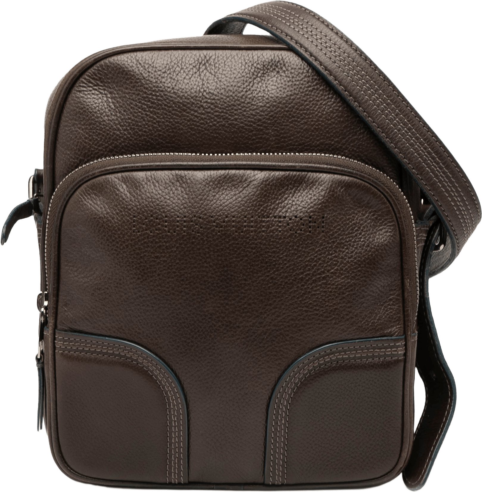 Louis Vuitton Leather Bequia Trotter Mm, från Luxclusif, i färgen dark brown.