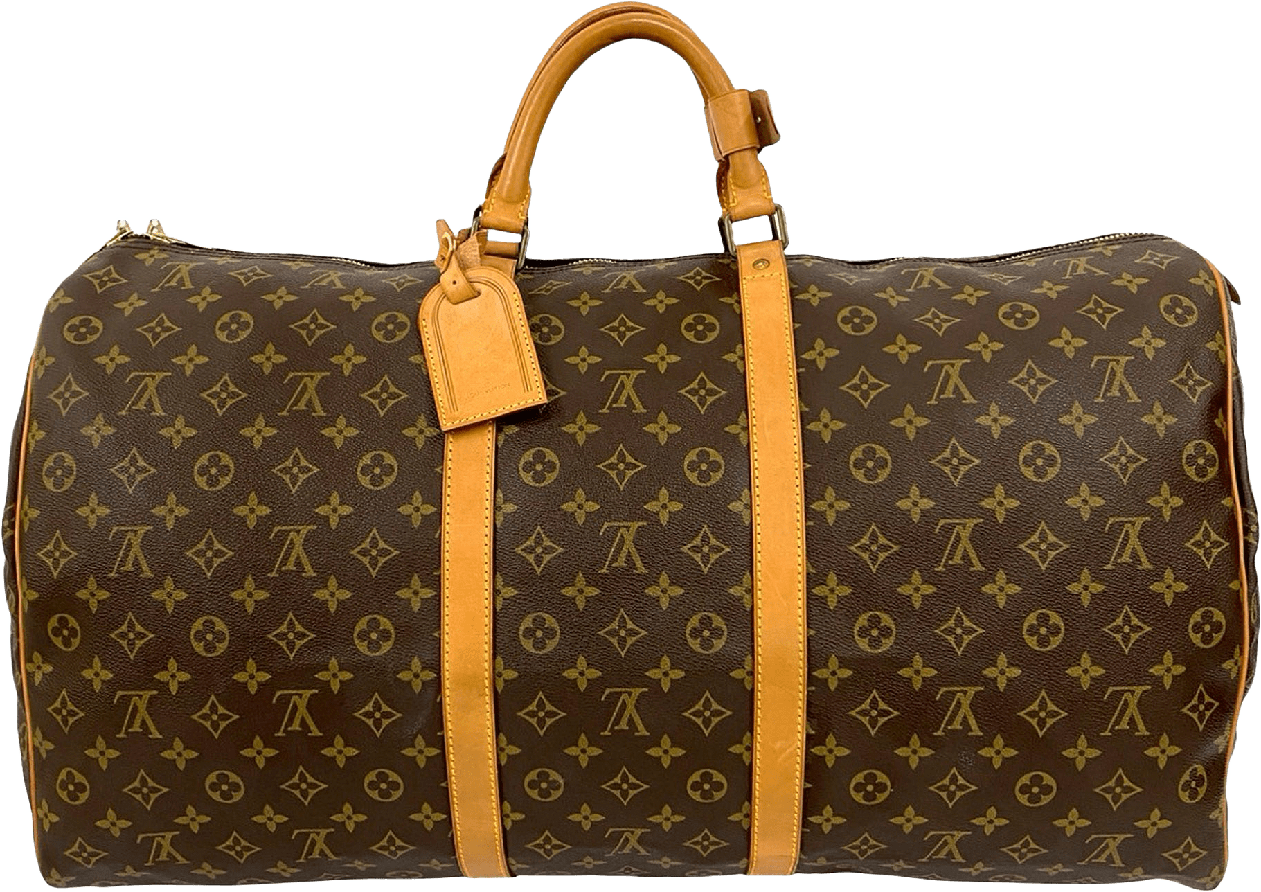 Louis Vuitton Monogram Keepall 60, från Luxclusif, i färgen brown.