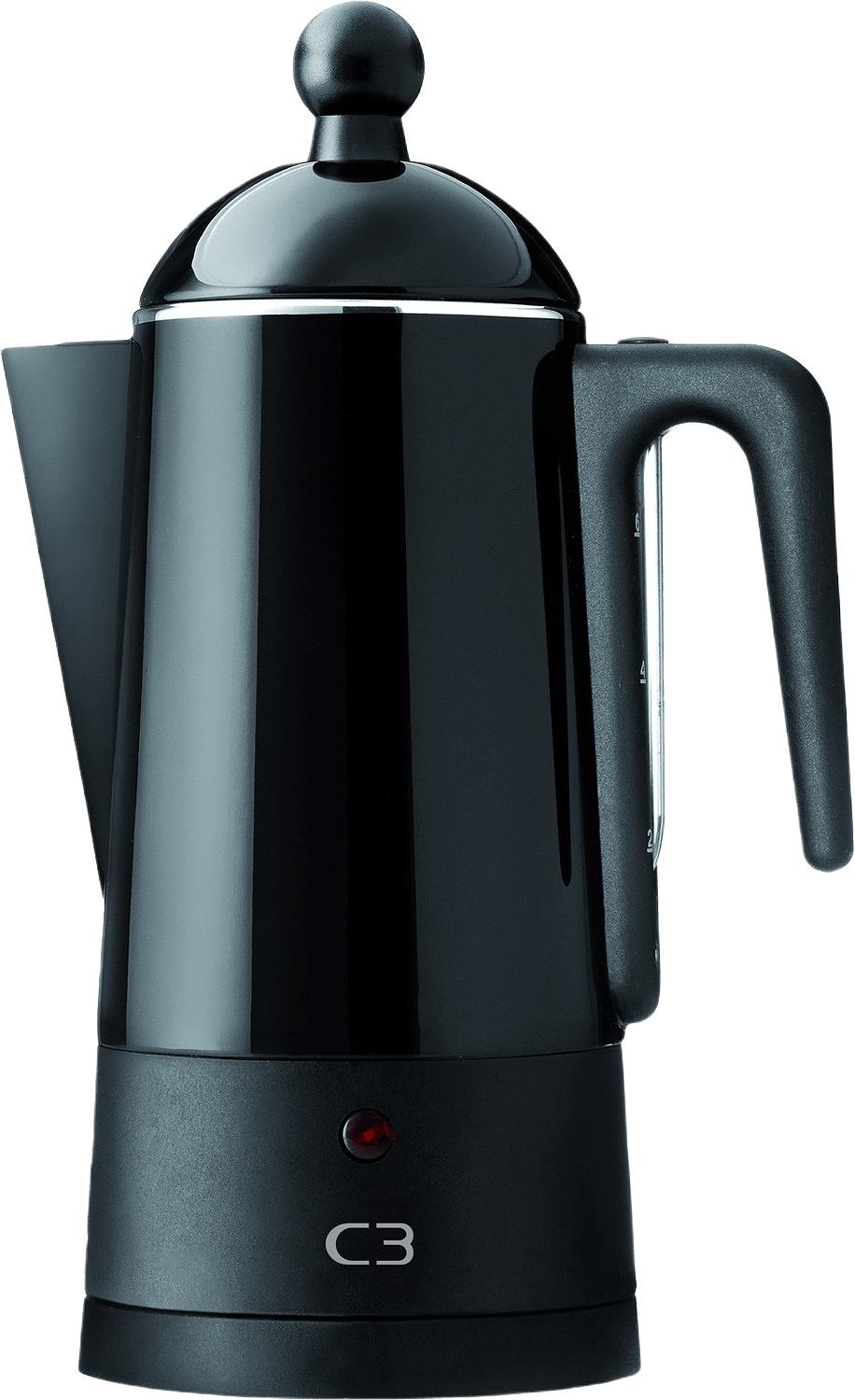 Perkolator Design 6kp, från C3, i färgen svart.