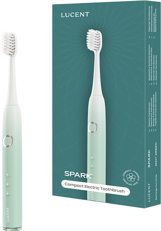Spark Sonic Toothbrush, från Be Lucent, i färgen mint green.