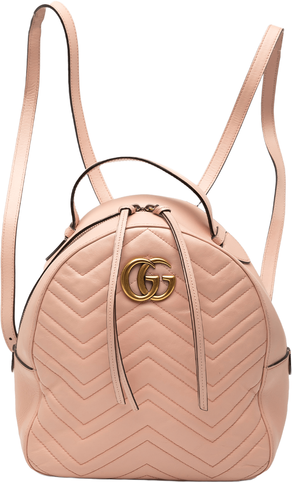 Gucci Small Gg Marmont Matelasse Leather Backpack, från Luxclusif, i färgen pink.