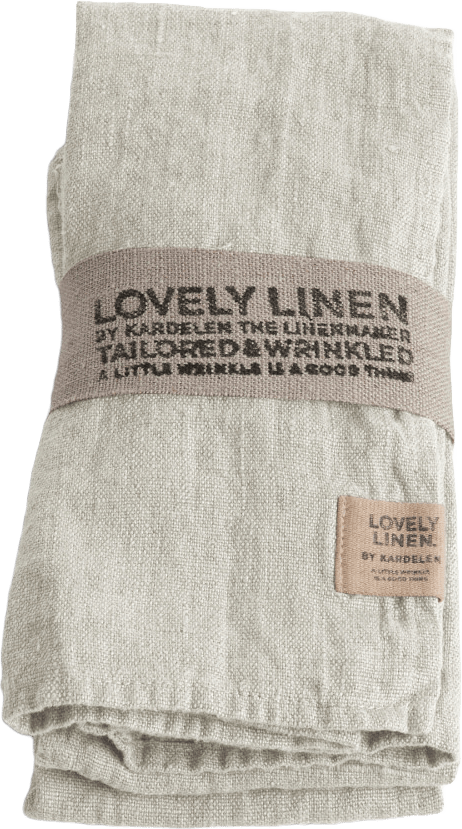 Servetter Lovely - Tvättat Lin, från Lovely Linen, i färgen ljusgrå.
