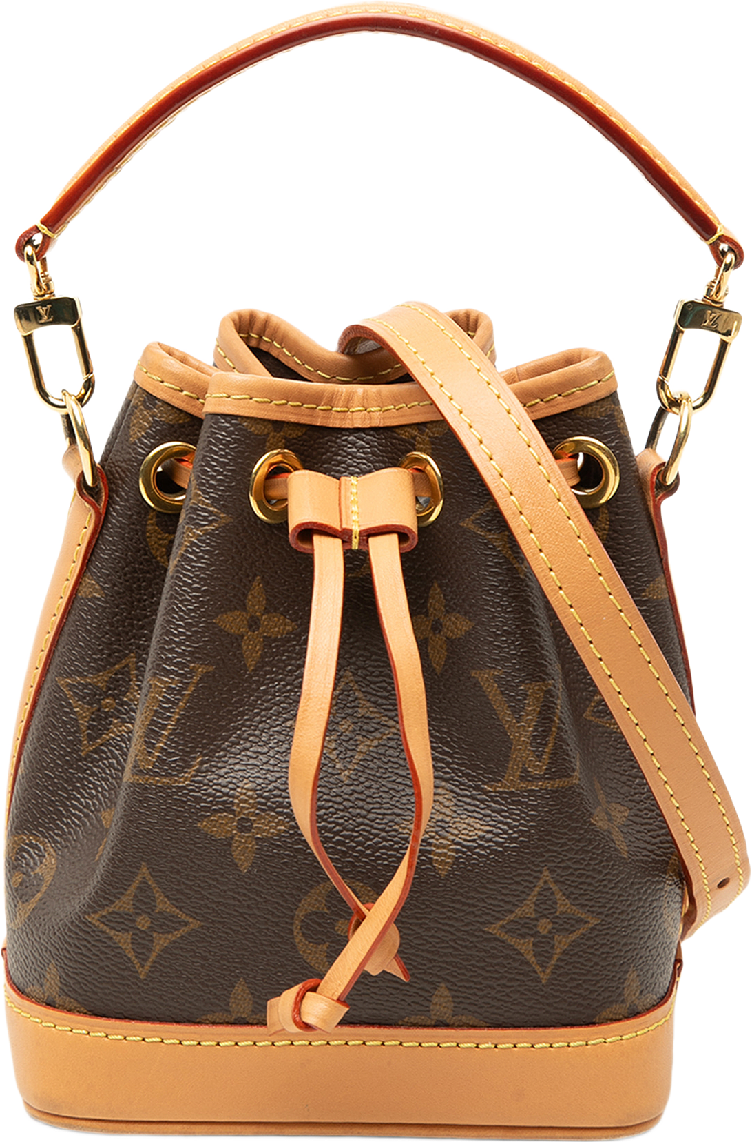 Louis Vuitton Monogram Nano Noe, från Luxclusif, i färgen brun.