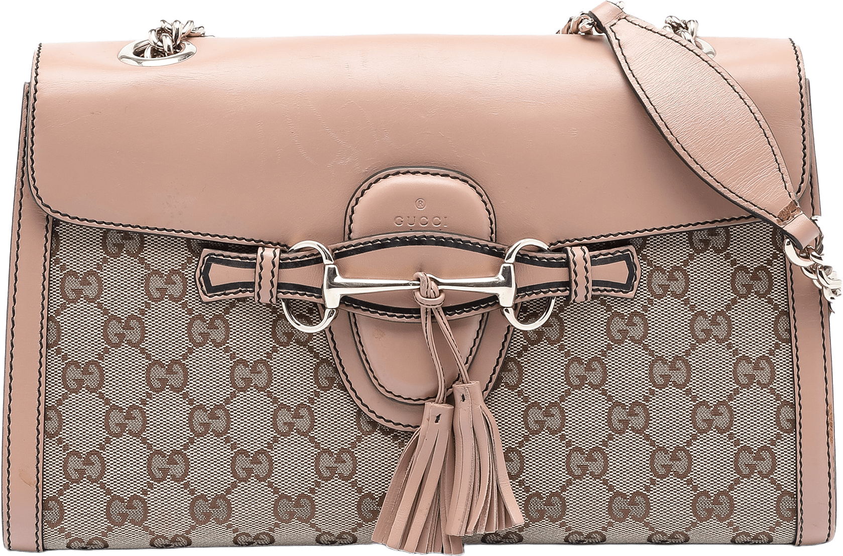 Gucci Medium Gg Canvas Emily Shoulder Bag, från Luxclusif, i färgen beige.