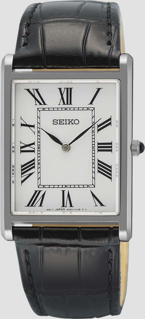 Seiko Herr Vit/stål, Läderband - Swr103p1, från Seiko, i färgen 1.