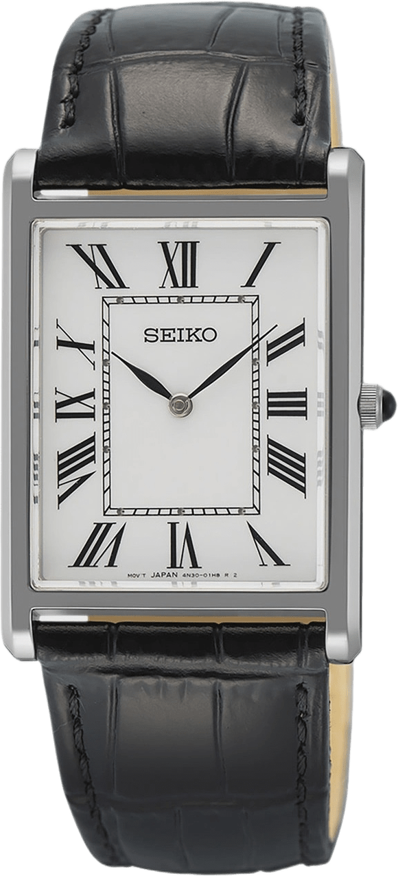 Seiko Herr Vit/stål, Läderband - Swr103p1, från Seiko, i färgen 1.