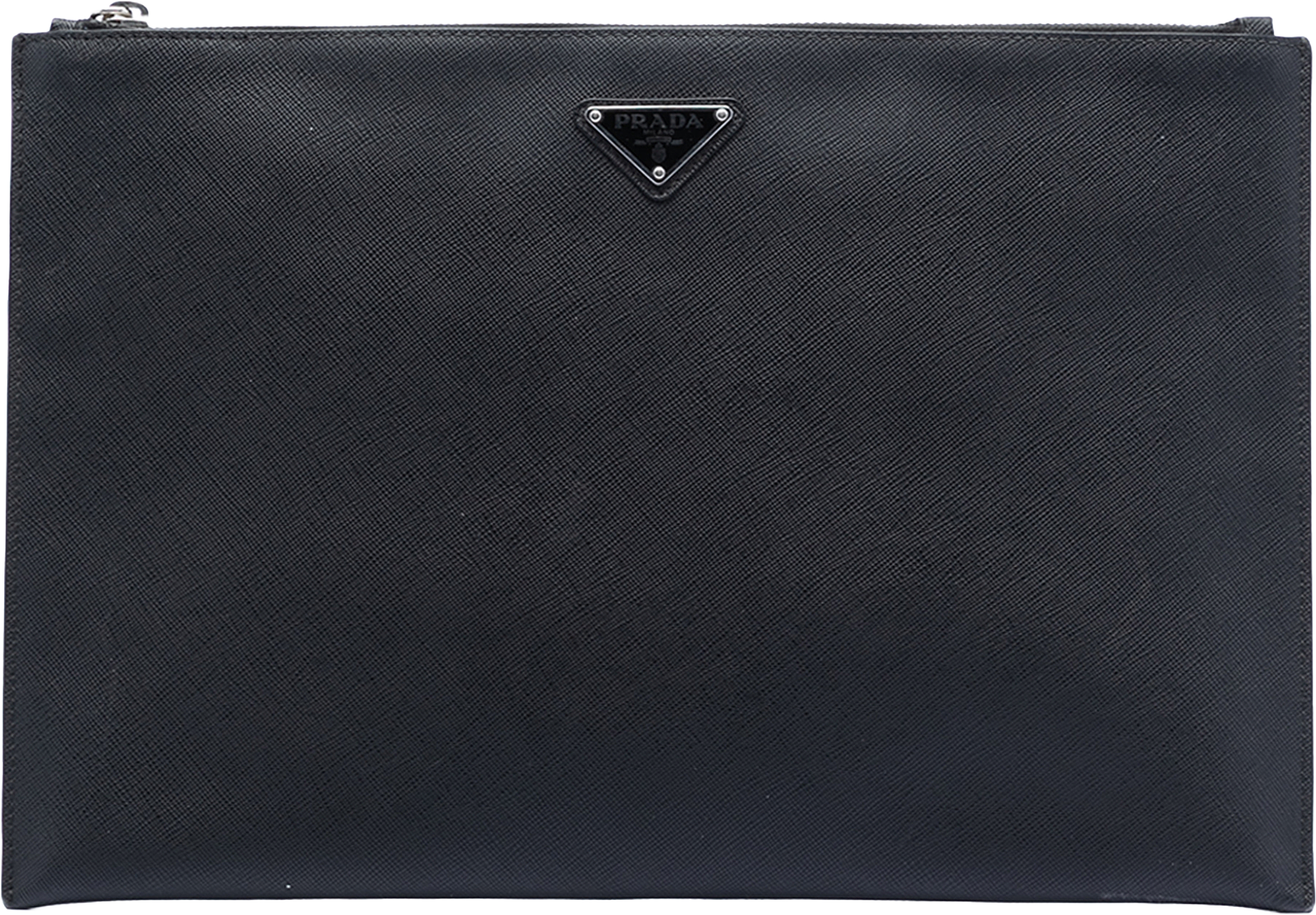 Prada Saffiano Clutch, från Luxclusif, i färgen black.