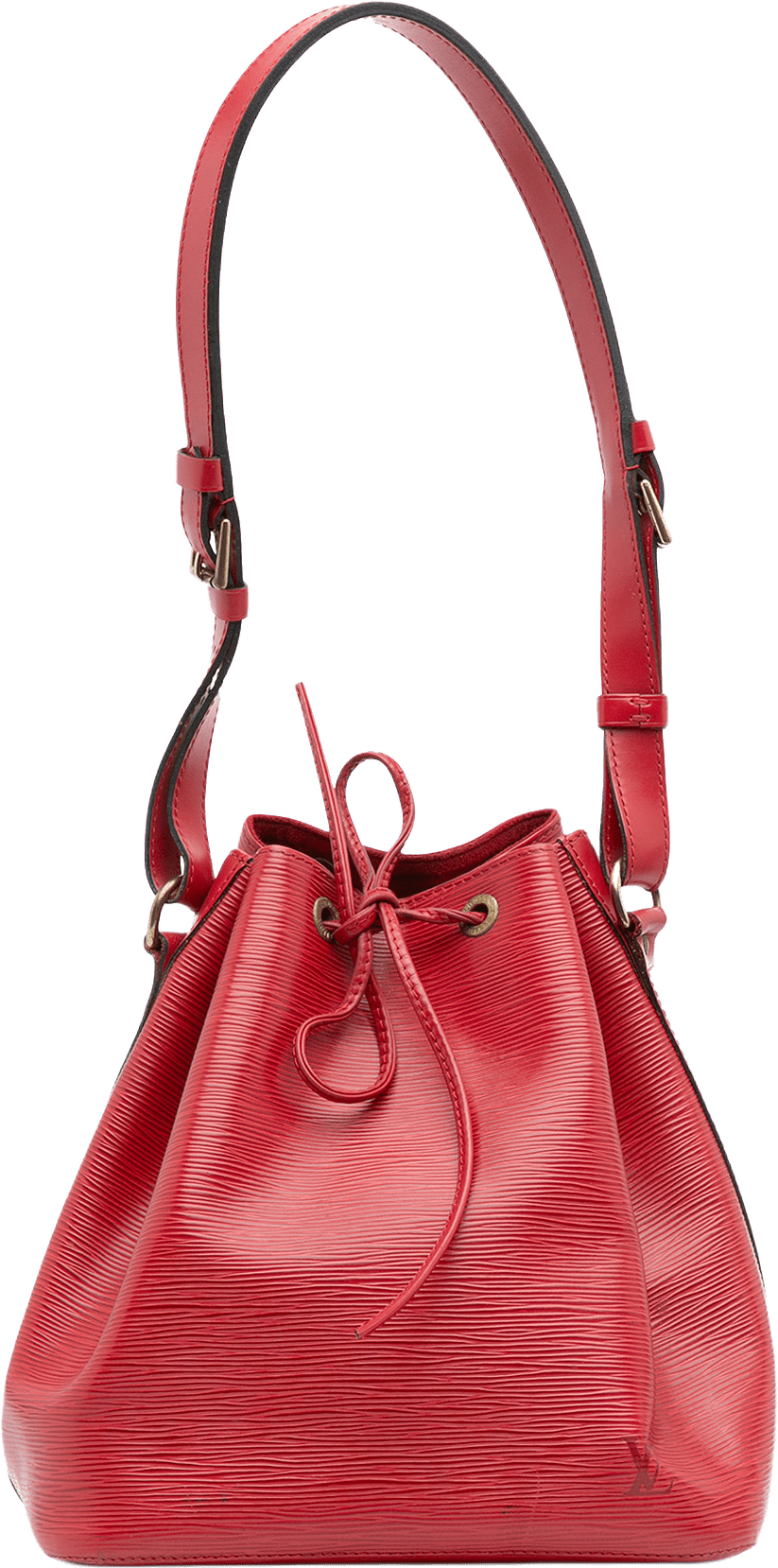 Louis Vuitton Epi Petit Noe, från Luxclusif, i färgen red.