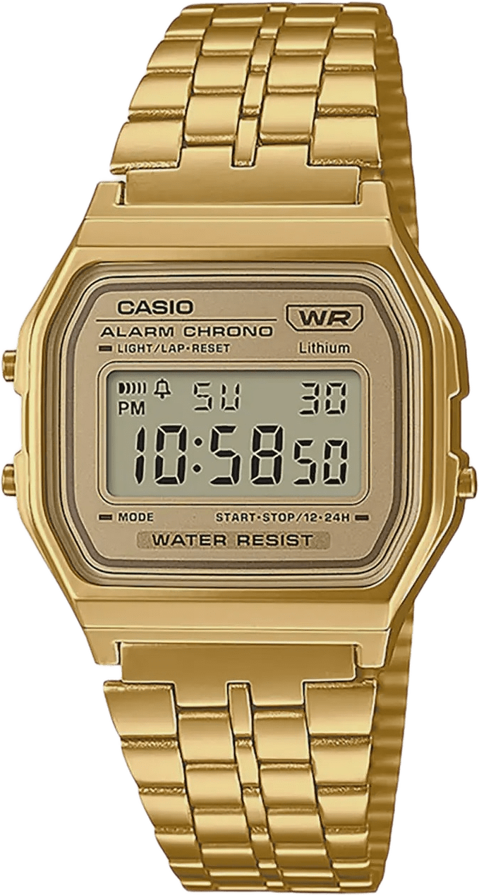 Casio Vintage Dam Guld, Metallband - A158wetg-9aef, från Casio, i färgen 1.