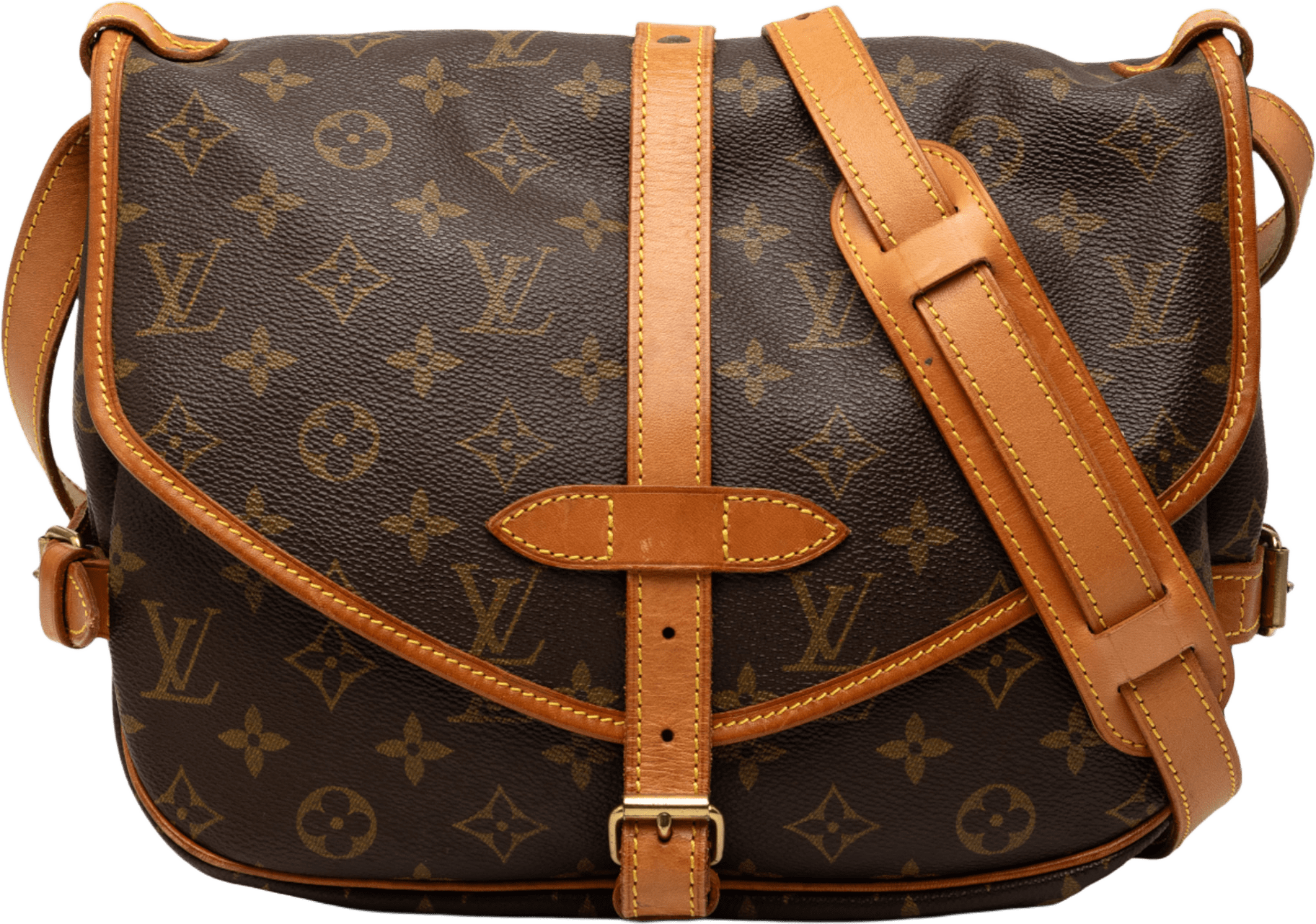 Louis Vuitton Monogram Saumur 30, från Luxclusif, i färgen brown.