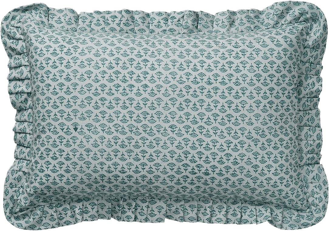 Petal Kuddfodral - 40x60 Cm, från Pick A Poppy, i färgen teal.