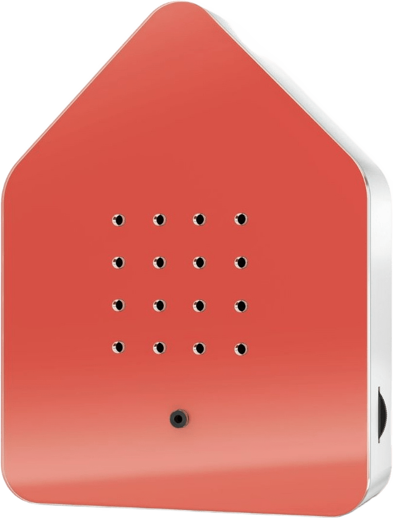 Zwitscherbox Speldosa Fågelkvitter Röd, från Relaxound, i färgen röd.