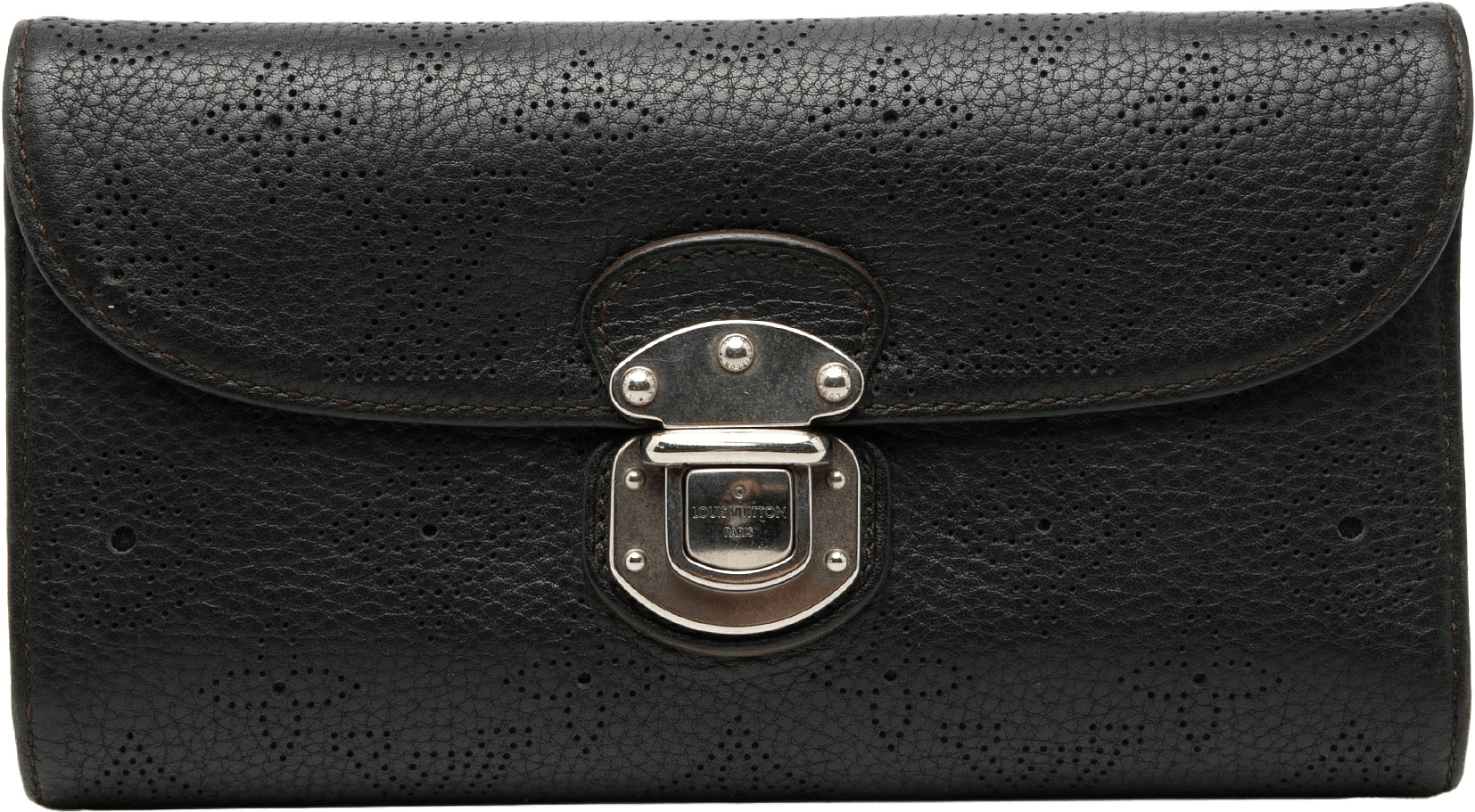 Louis Vuitton Mahina Amelia Wallet, från Luxclusif, i färgen black.