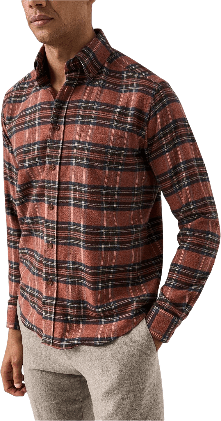 Rutig Flanellskjorta Casual Fit