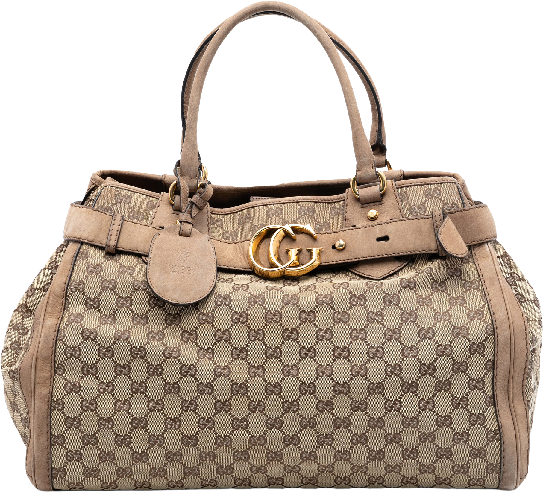 Gucci Gg Canvas Running Tote, från Luxclusif, i färgen beige.