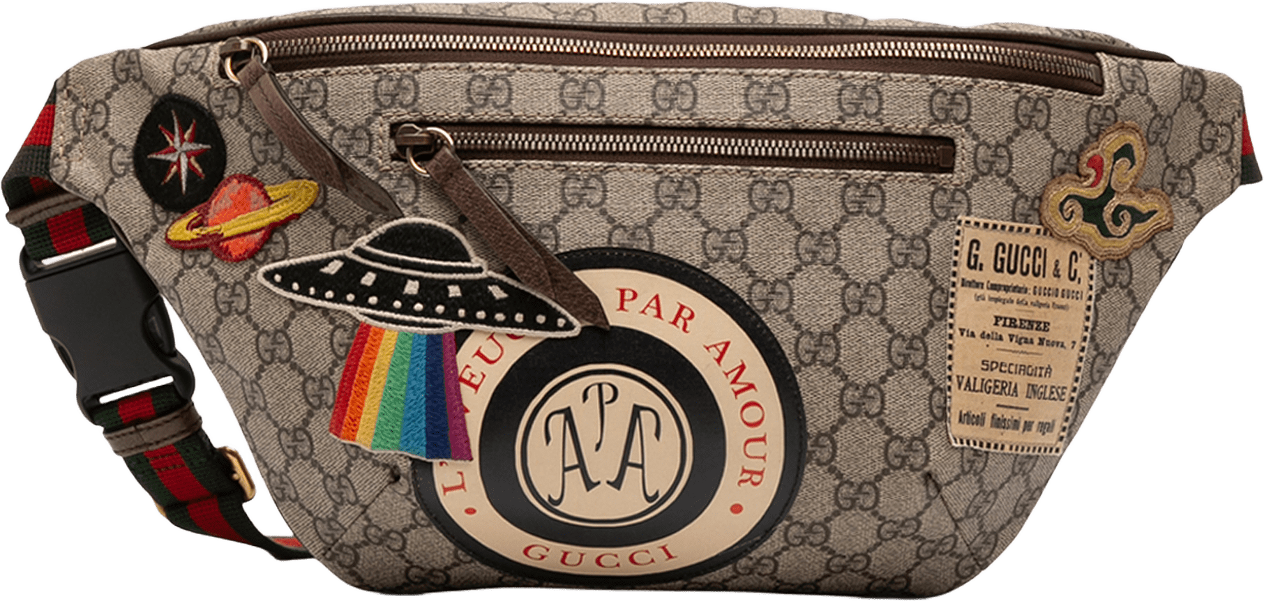 Gucci Gg Supreme Courrier Belt Bag, från Luxclusif, i färgen brown.