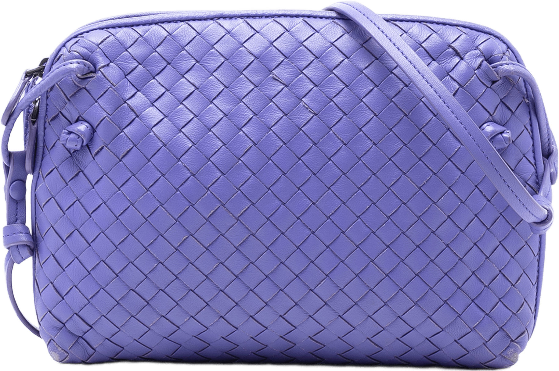 Bottega Veneta Nappa Intrecciato Nodini Crossbody, från Luxclusif, i färgen purple.