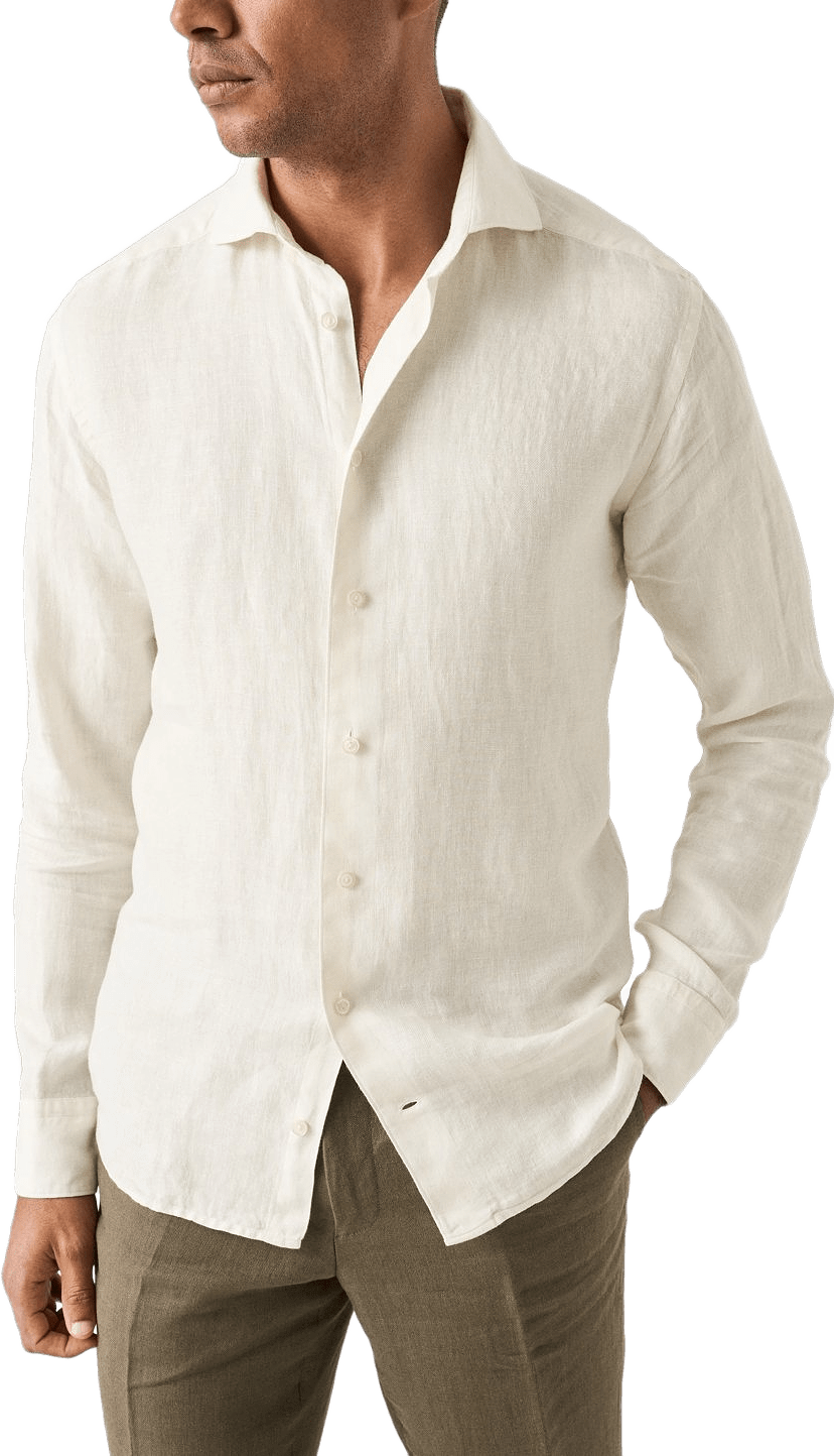 Linne Twill-skjorta Slim Fit