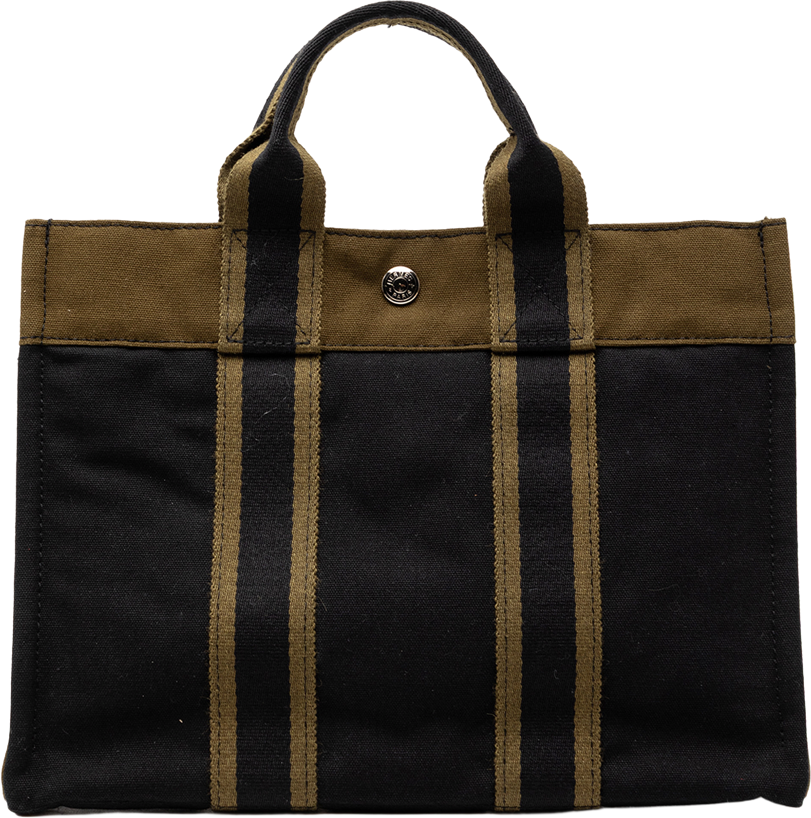 Hermès Bicolor Canvas Fourre Tout Pm, från Luxclusif, i färgen black.