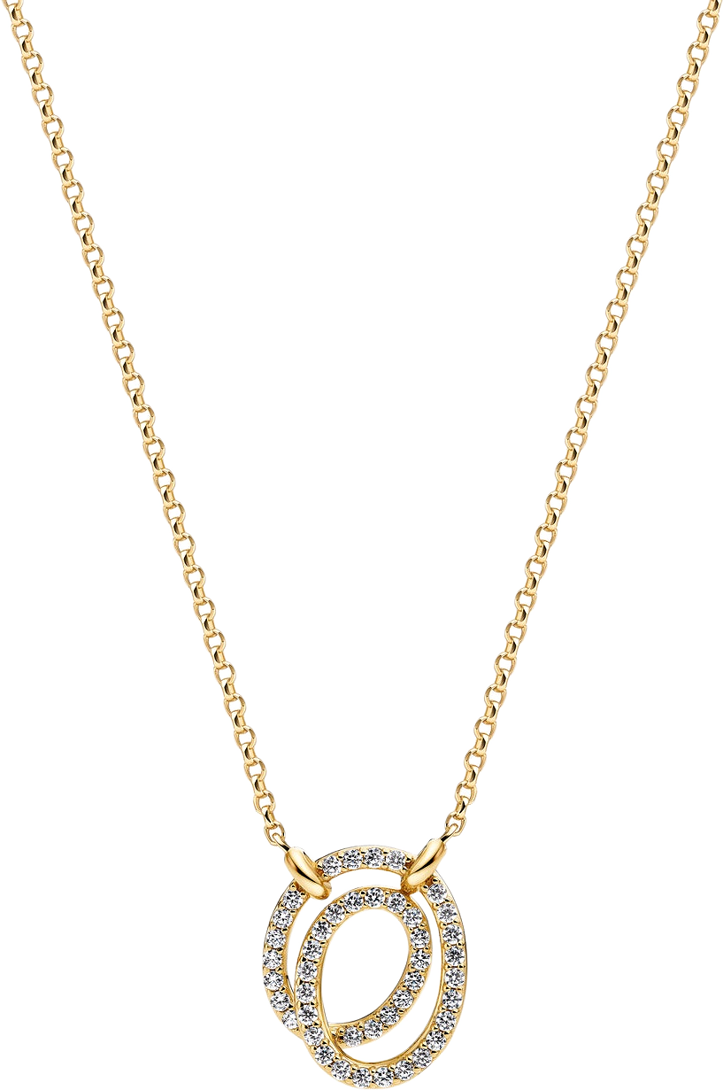 Halsband Spirale Due, från Sif Jakobs Jewellery, i färgen 18k guldpläterad.