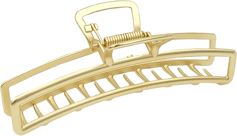 11cm Hårklämma Rektangel I Metal, från Complement, i färgen gold.