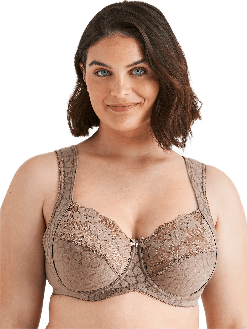 Jacquard & Lace Bh, från Miss Mary of Sweden, i färgen taupe.