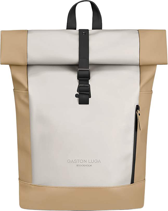 Spläsh Rolltop Backpack - 16", från Gaston Luga, i färgen latte / cloud cream.