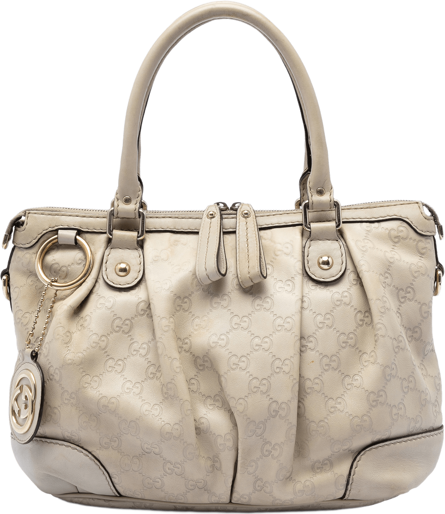 Gucci Guccissima Sukey Satchel, från Luxclusif, i färgen brun.
