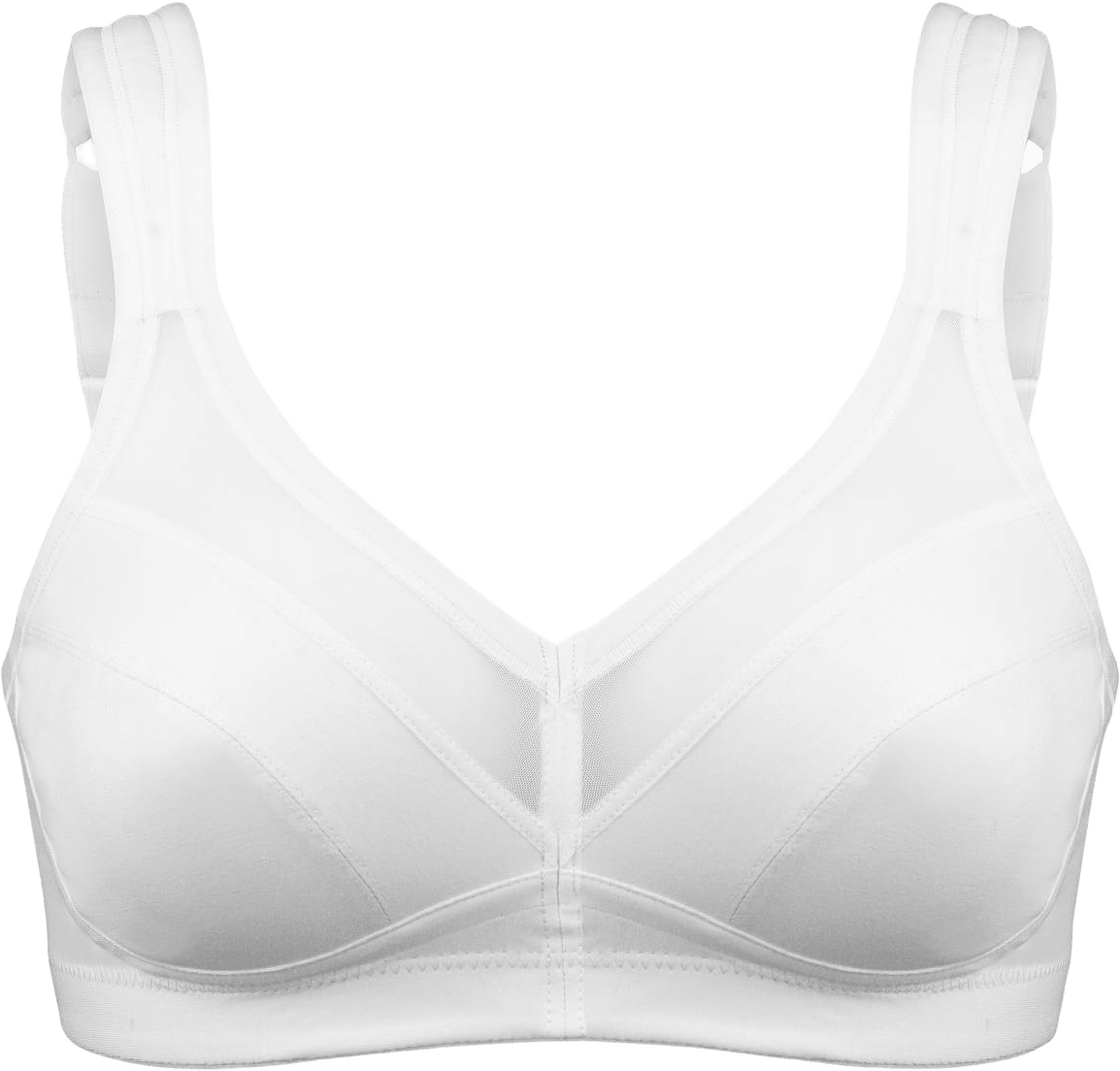 Fairtrade Net Bh Utan Bygel, från Swegmark, i färgen white.