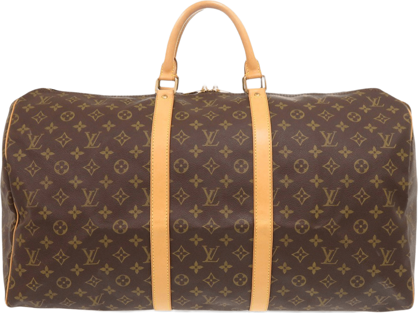 Louis Vuitton Monogram Keepall 55, från Luxclusif, i färgen brun.