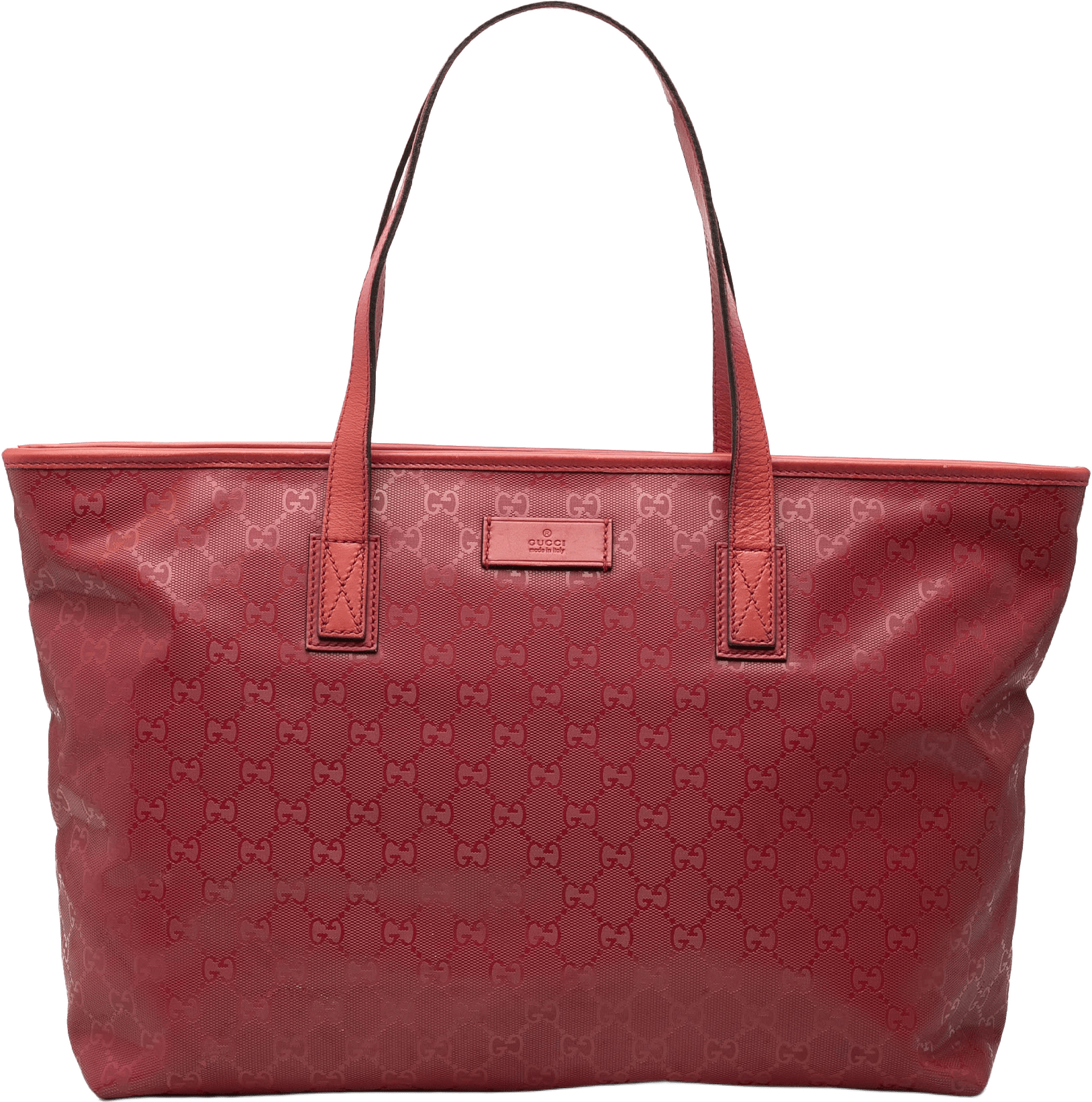 Gucci Medium Gg Imprime Tote, från Luxclusif, i färgen red.