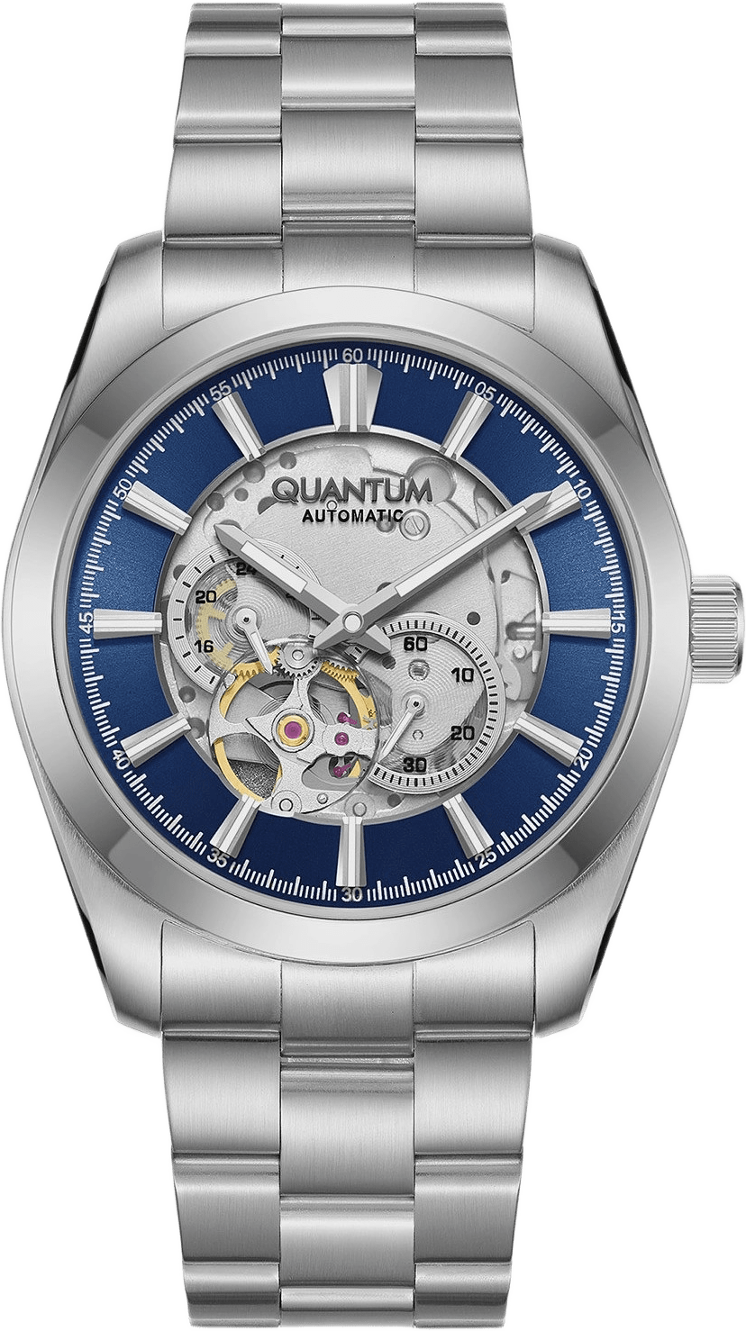 Quantum Automatic Herr Blå/stål, Silikonband - Qmg1132.390, från Quantum, i färgen 1.