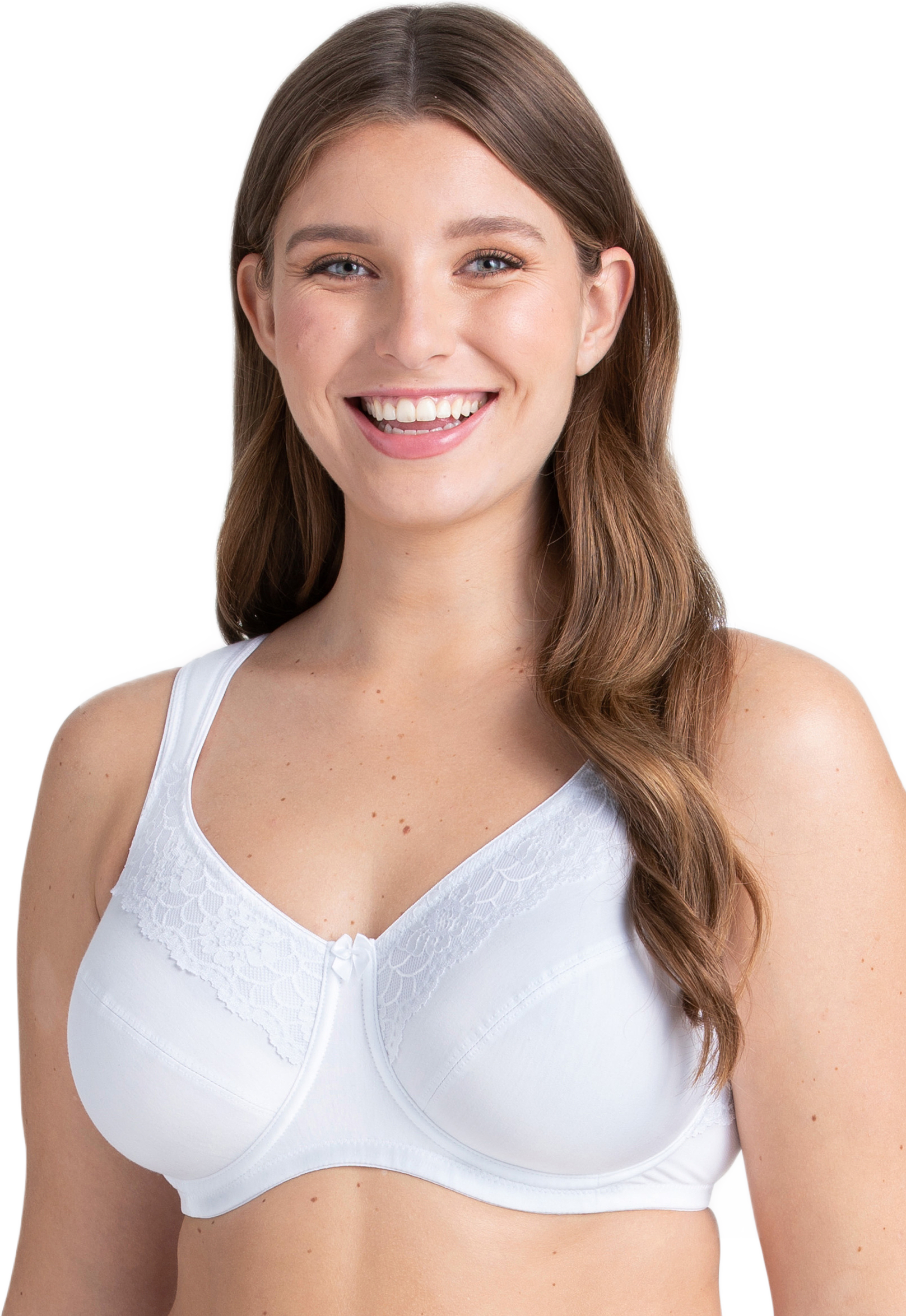 Cotton Now Minimizer Bh Med Bygel, från Miss Mary of Sweden, i färgen vit.