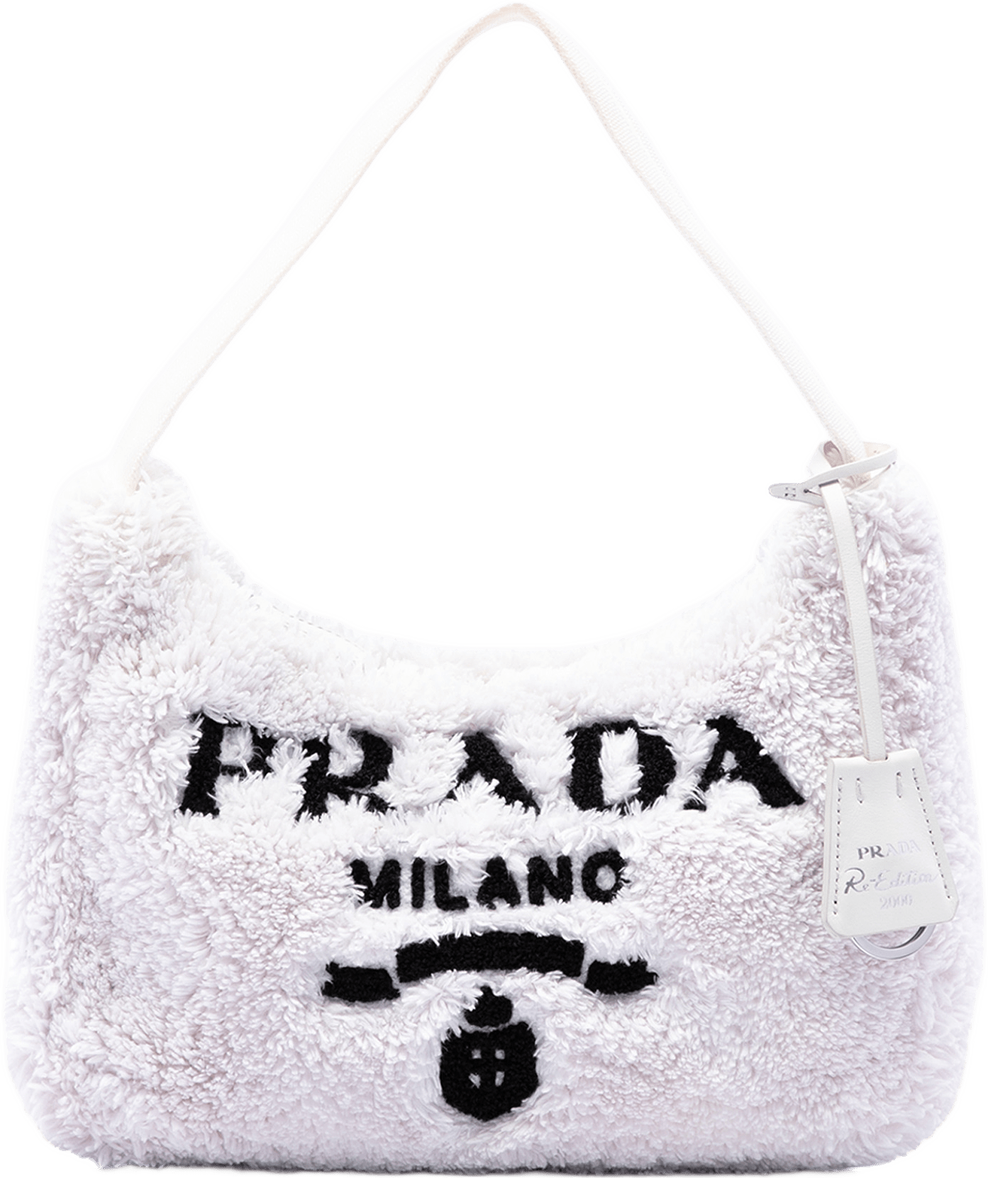 Prada Mini Terry Re Edition 2000 Shoulder Bag, från Luxclusif, i färgen vit.