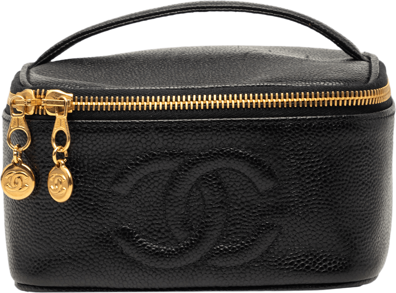 Chanel Cc Caviar Vanity Bag, från Luxclusif, i färgen black.