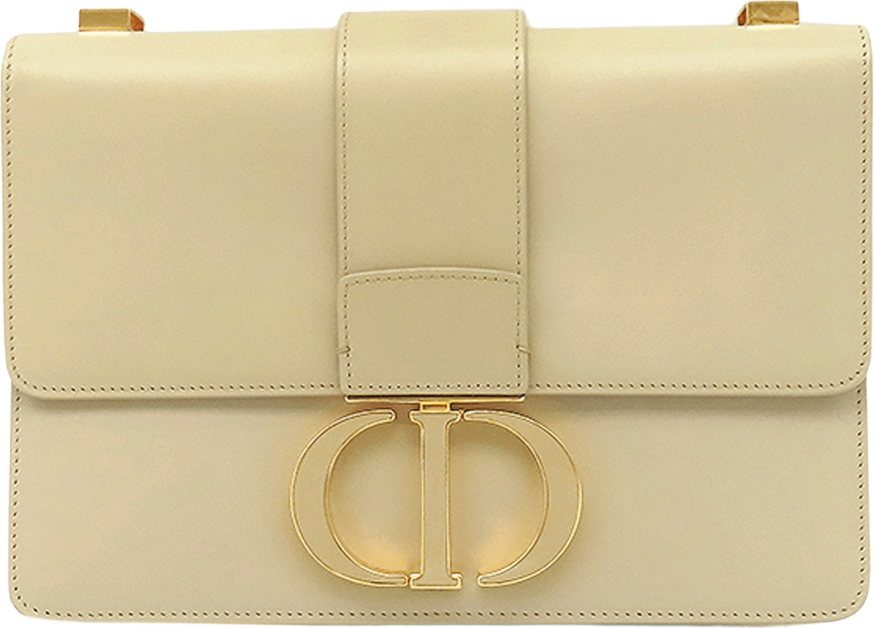 Dior Leather 30 Montaigne Box Bag, från Luxclusif, i färgen vit.