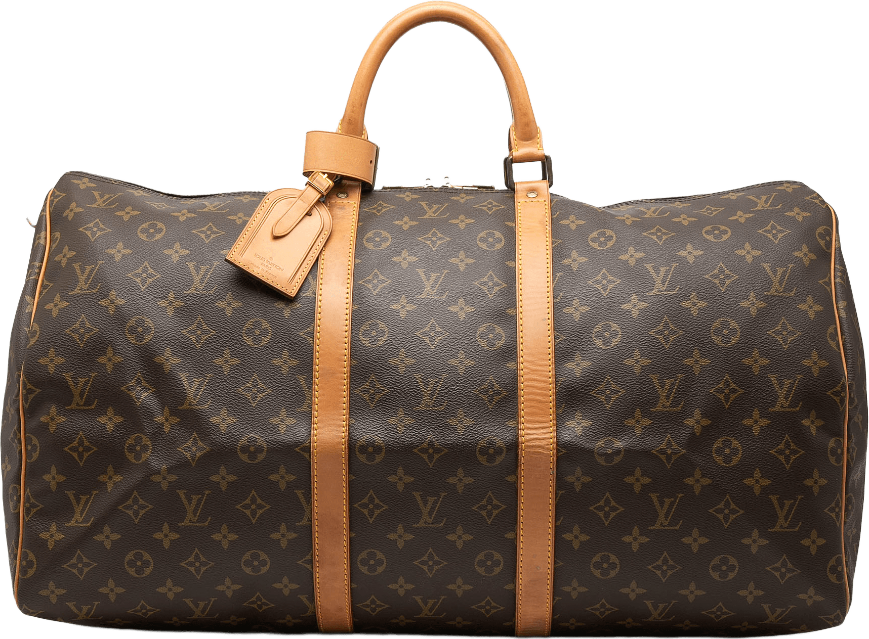Louis Vuitton Monogram Keepall 55, från Luxclusif, i färgen brown.
