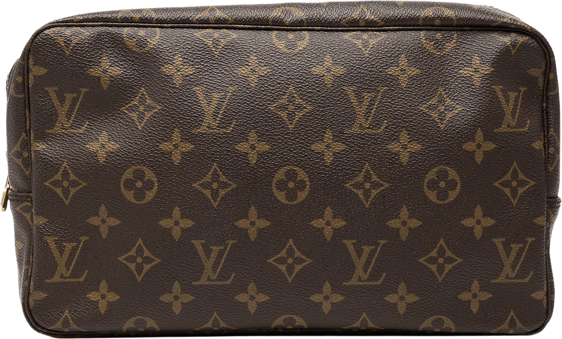 Louis Vuitton Monogram Trousse Toilette 28, från Luxclusif, i färgen brown.