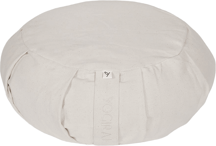 Meditationskudde Meditation Cushion, Round, från Yogiraj, i färgen vit.