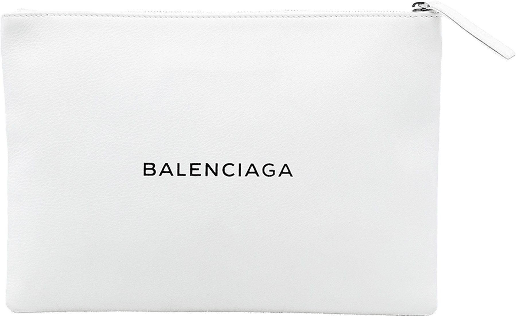 Balenciaga Leather Everyday Clutch, från Luxclusif, i färgen white.