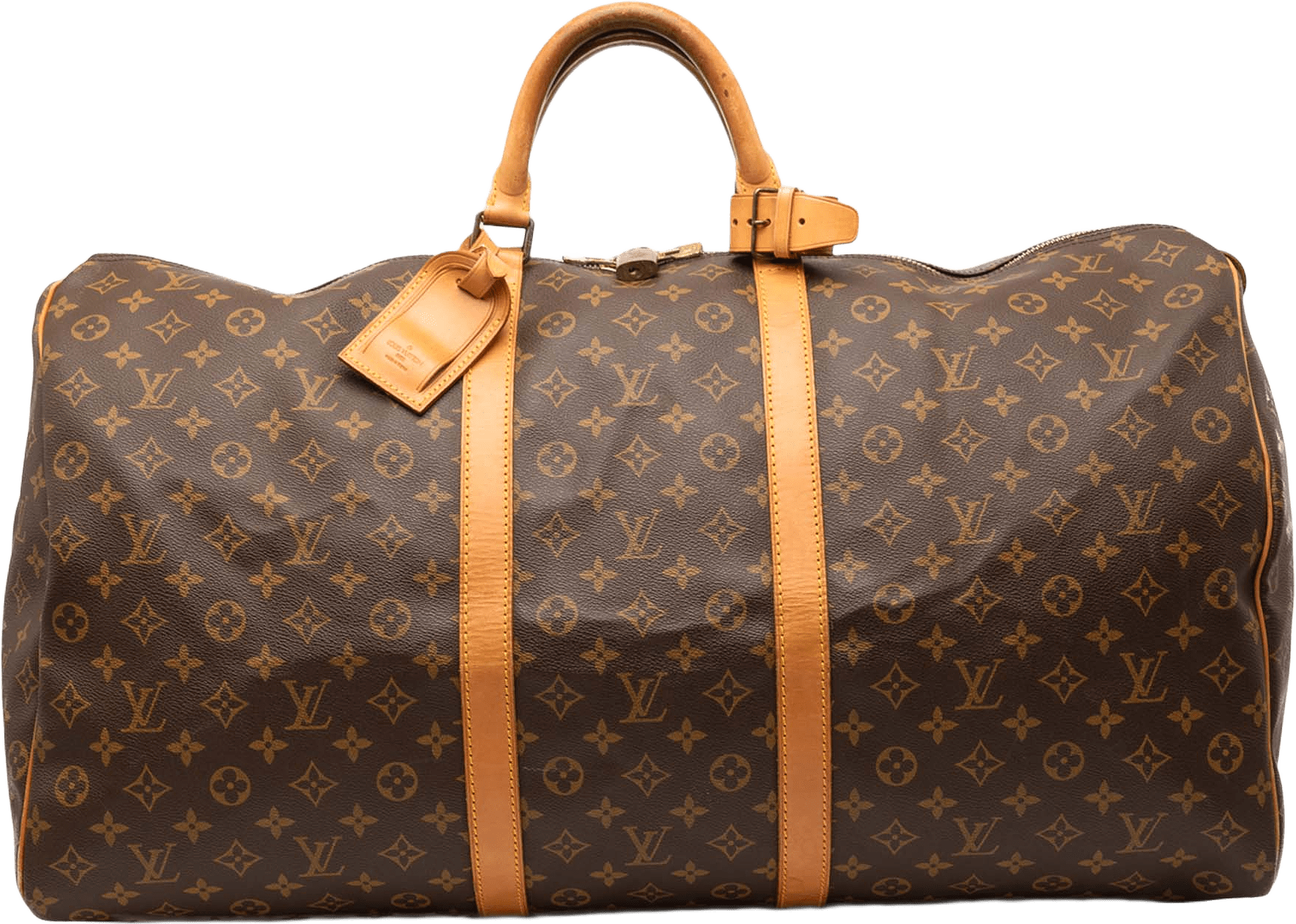 Louis Vuitton Monogram Keepall 60, från Luxclusif, i färgen brown.