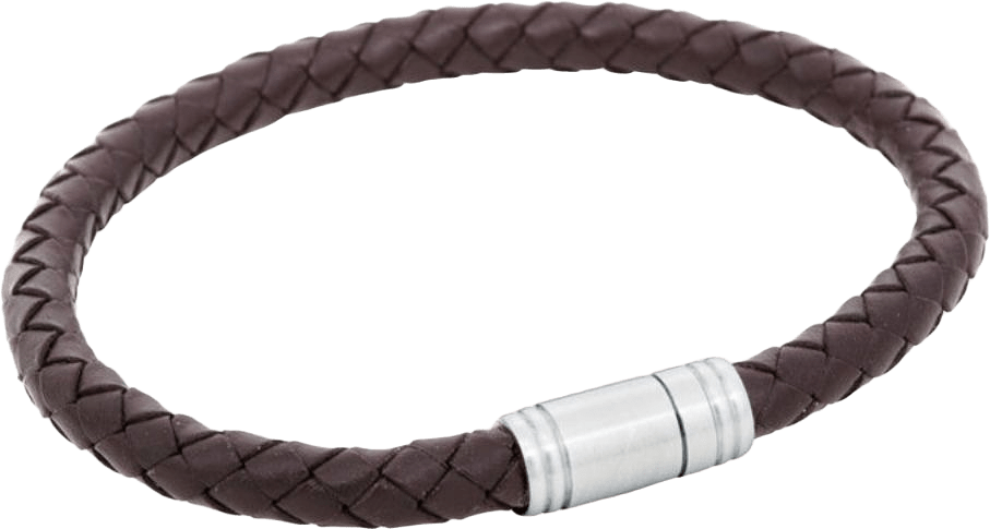 Liam | Läderarmband, från by BILLGREN, i färgen brun/stål.