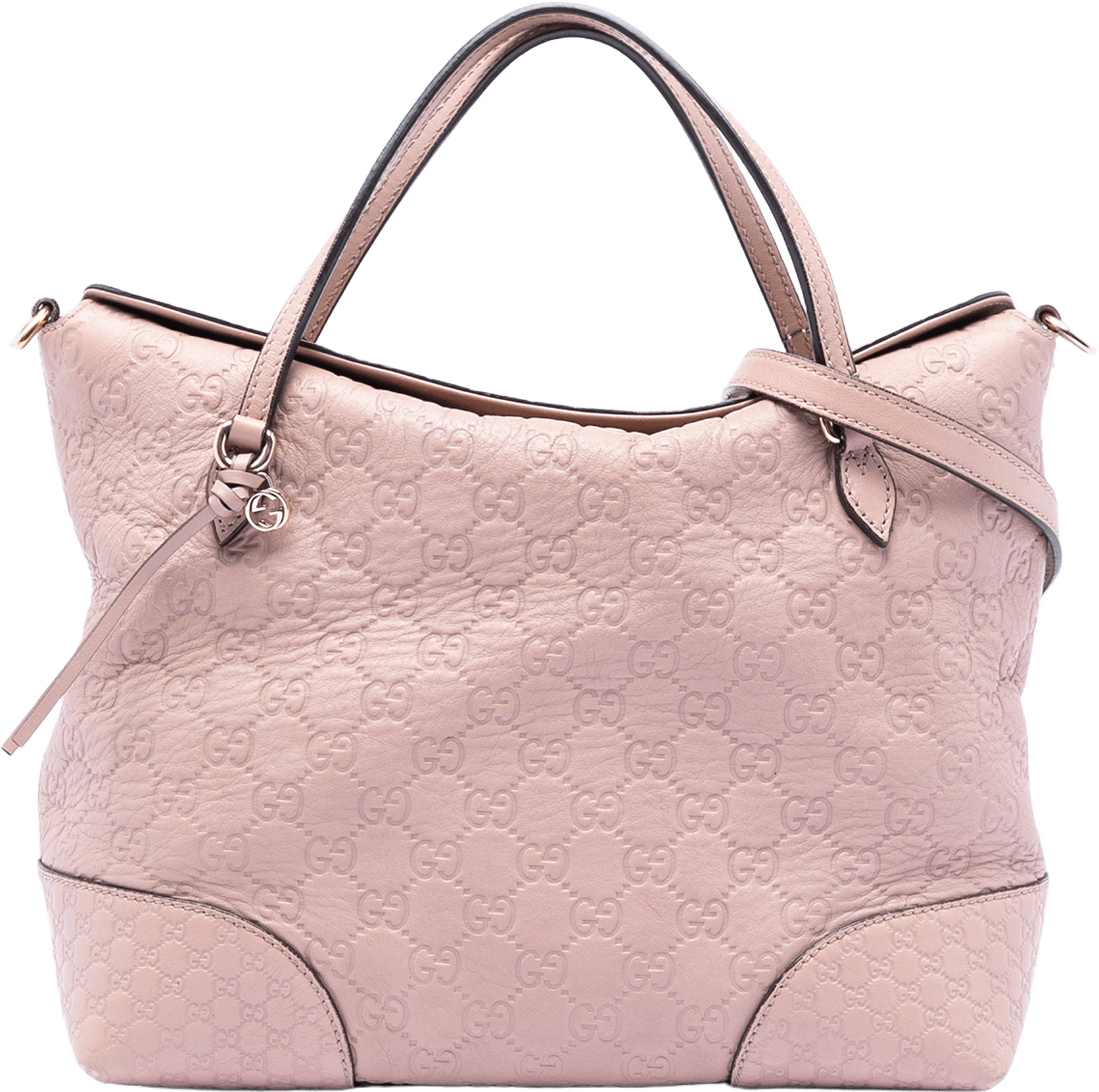 Gucci Medium Guccissima Bree Fold Over Tote, från Luxclusif, i färgen light pink.